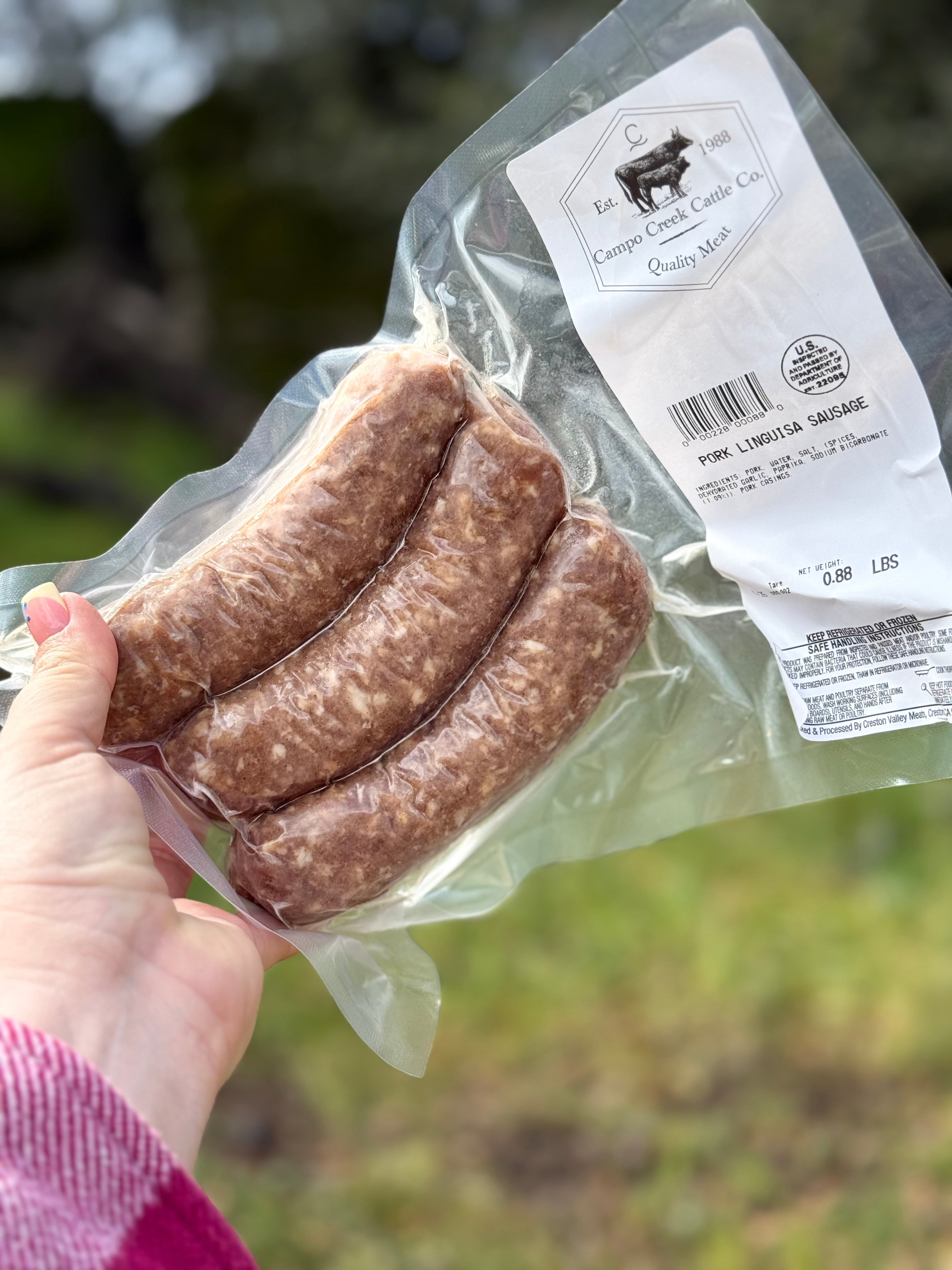 USDA Pork Linguica sausage